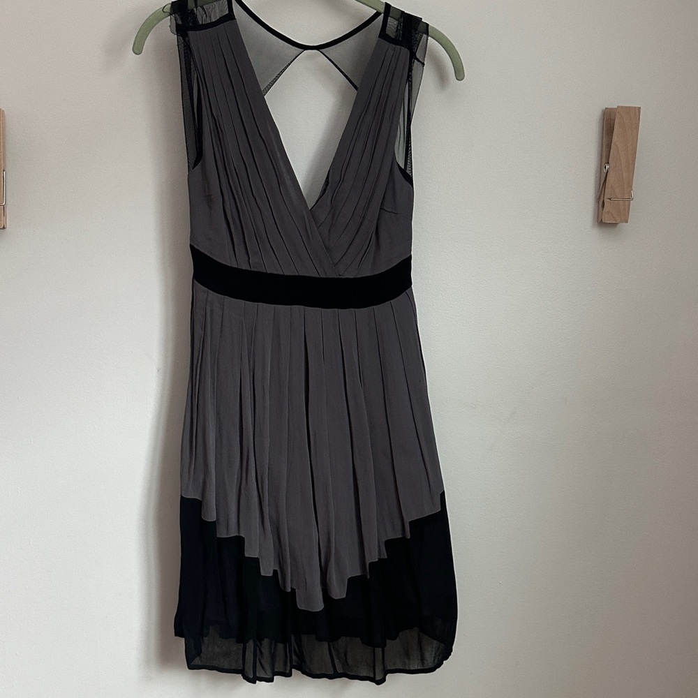 ASOS Black and Gray Asymmetrical Dress